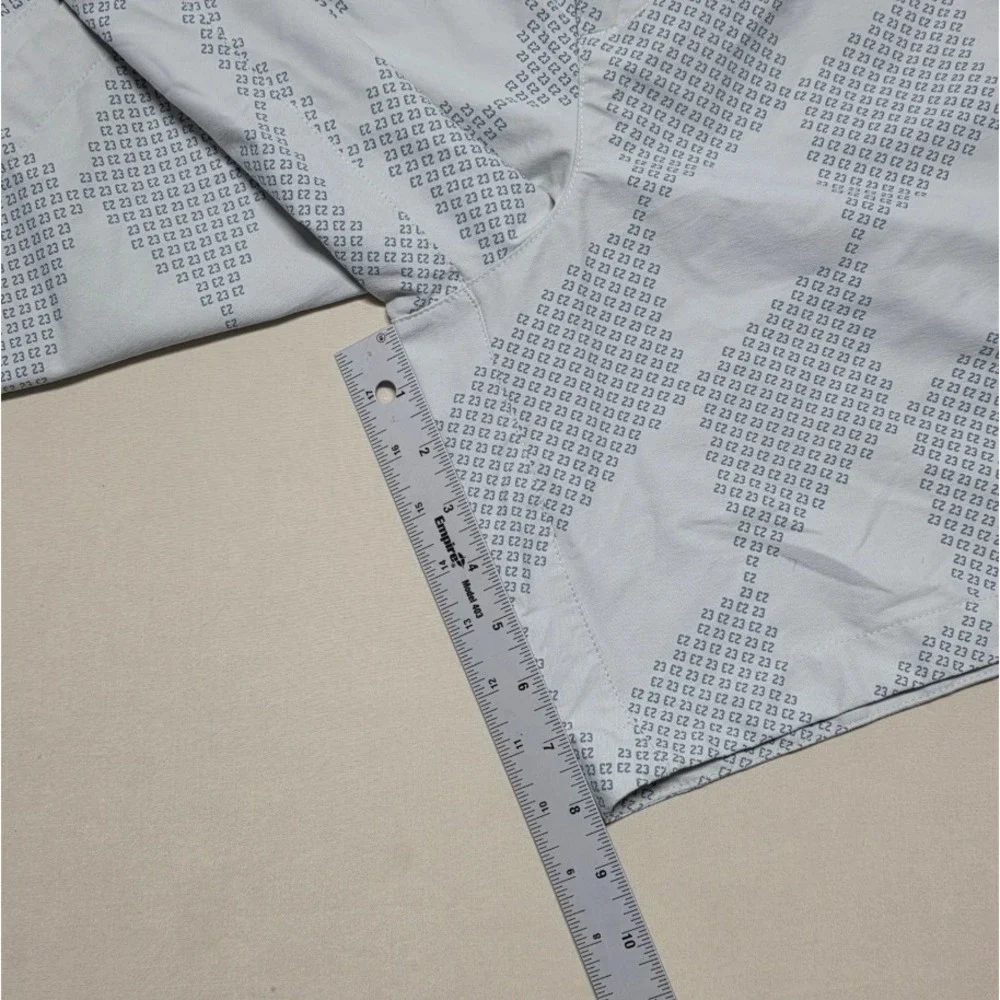 Jordan Mens Dri-FIT Gray Geometric 23 Monogram Athletic Shorts Size Large